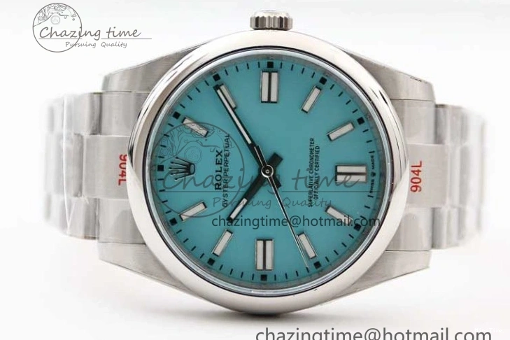 MiroTime 1219 Sleek Oyster Perpetual 41mm 124300 EWF 1:1 Best Edition 904L Steel Tiffany Blue Dial on SS Bracelet A 2191